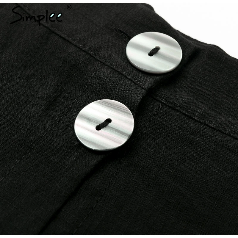 Женское раздельное платье Simplee с V образным вырезом однотонное черное женское