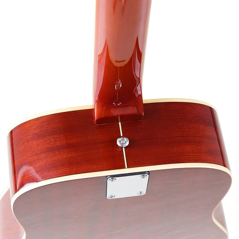 Высококачественная акустическая гитара 12-струнная оранжевого цвета