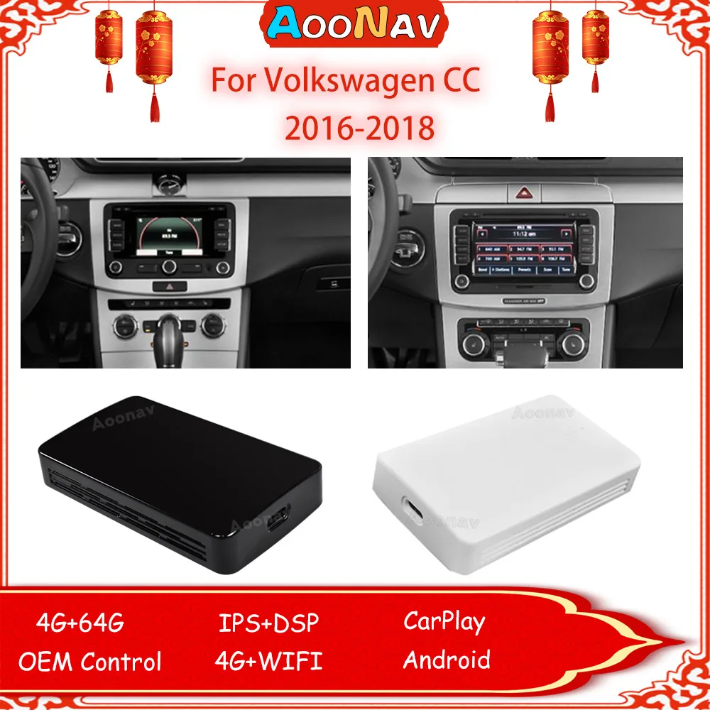 

Подключи и работай блок адаптера AI для Volkswagen CC 2016-2018 Android 10 Mini CarPlay RK3328 64G GPS навигация Wifi