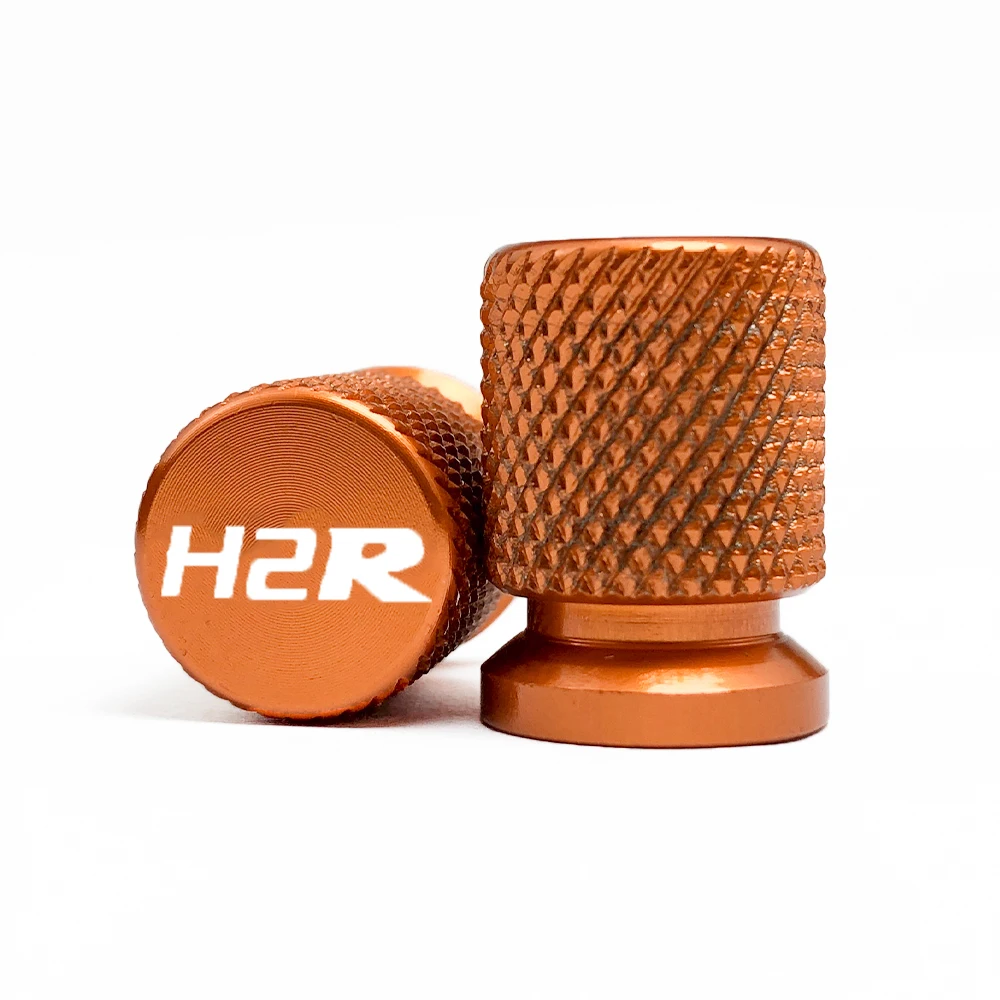 

with logo "H2R" Motorcycle CNC Wheel Tire Valve Airtight Covers Stem Caps For KAWASAKI H2 NINJA H2R