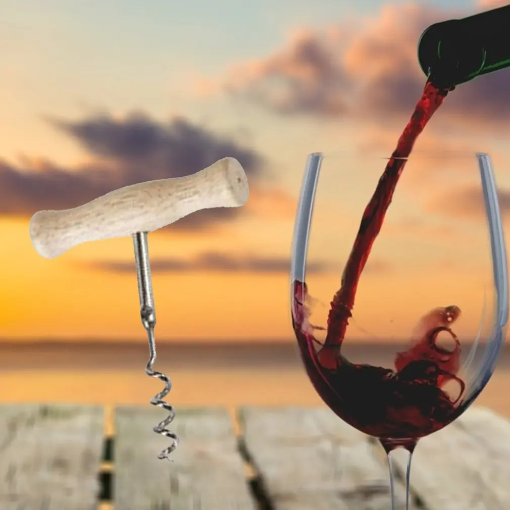 

Wooden Sommelier Wine Bottle Opener Easy Novelty Fun Cute Wine Wing Wood Corkscrew For Man And Women Bar Accessories