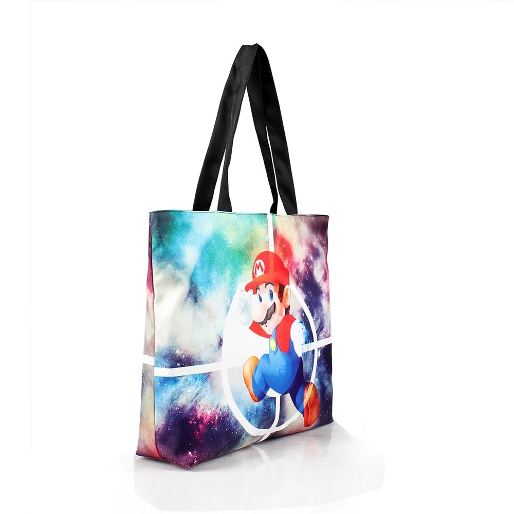 Мультфильм Супер Марио печать Холщовая Сумка сумка для покупок мода Поп Cospay