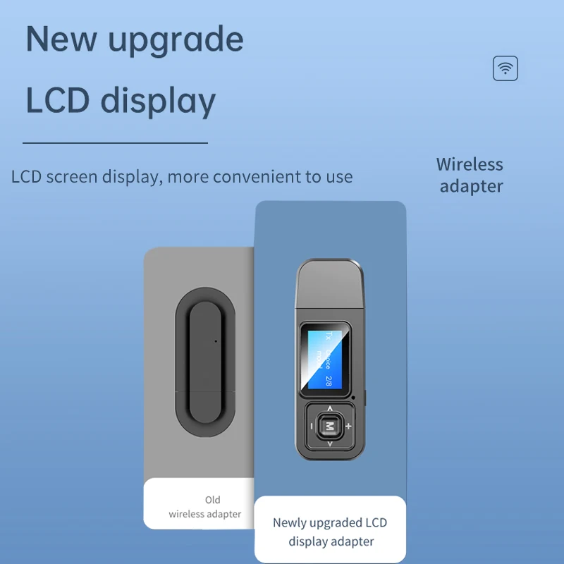 USB Bluetooth 5 0 приемник ПЕРЕДАТЧИК в 1 адаптер с ЖК дисплеем ключ 3 AUX для ТВ ПК