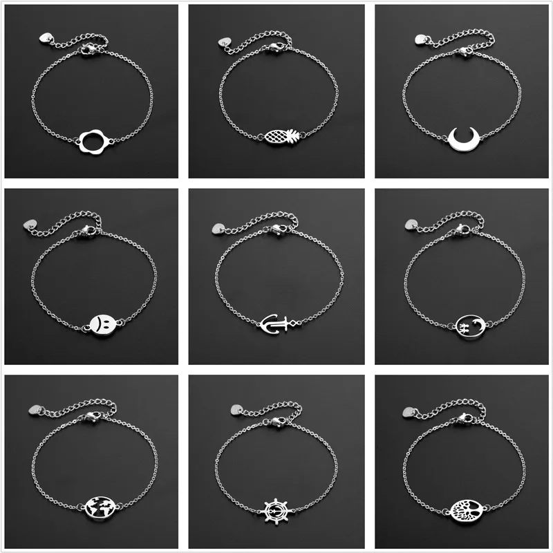 

New stainless steel simple jewelry creative trend hip-hop bracelet women fashion jewelry accessories wholesale jewelry