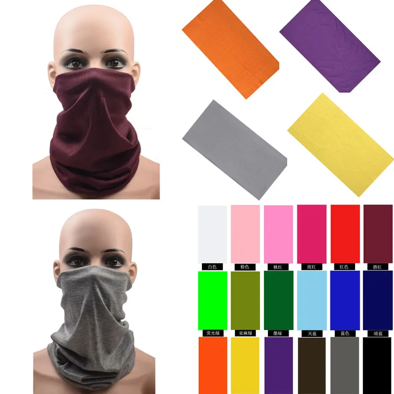 

Cycling Mask for Face Women Bicycle Seamless Sport Bandanas Summer Neck Warmer Bike Solid Scarf Hair Bands Cycling Men Headbands