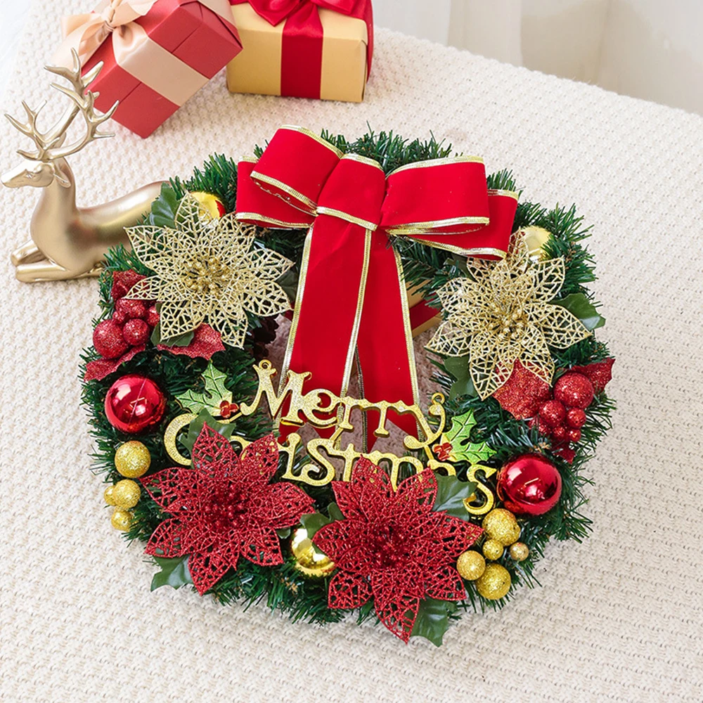 40 см Рождественский венок рождественские украшения реквизит для окна сцена