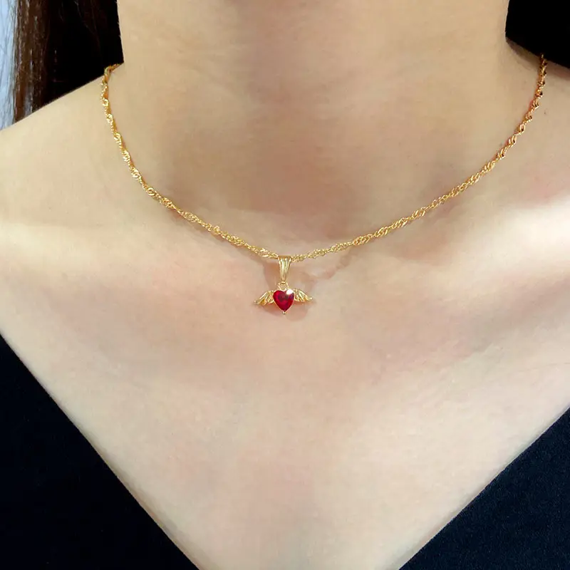 Женское колье с кристаллами Flatfoosie разноцветное ожерелье на цепочке до ключицы