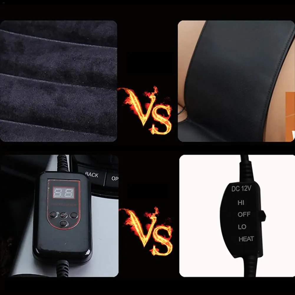 

12V Heated Car Seat Cushion Timing Switch Electric Heating Soft Cushion Warmer For Back Intelligent Temperature Control