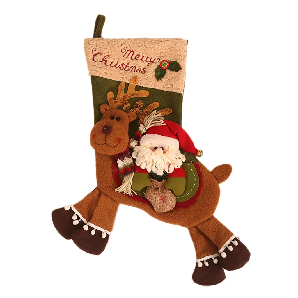 1 шт. рождественские носки украшения в виде елки новогодний мешок конфет
