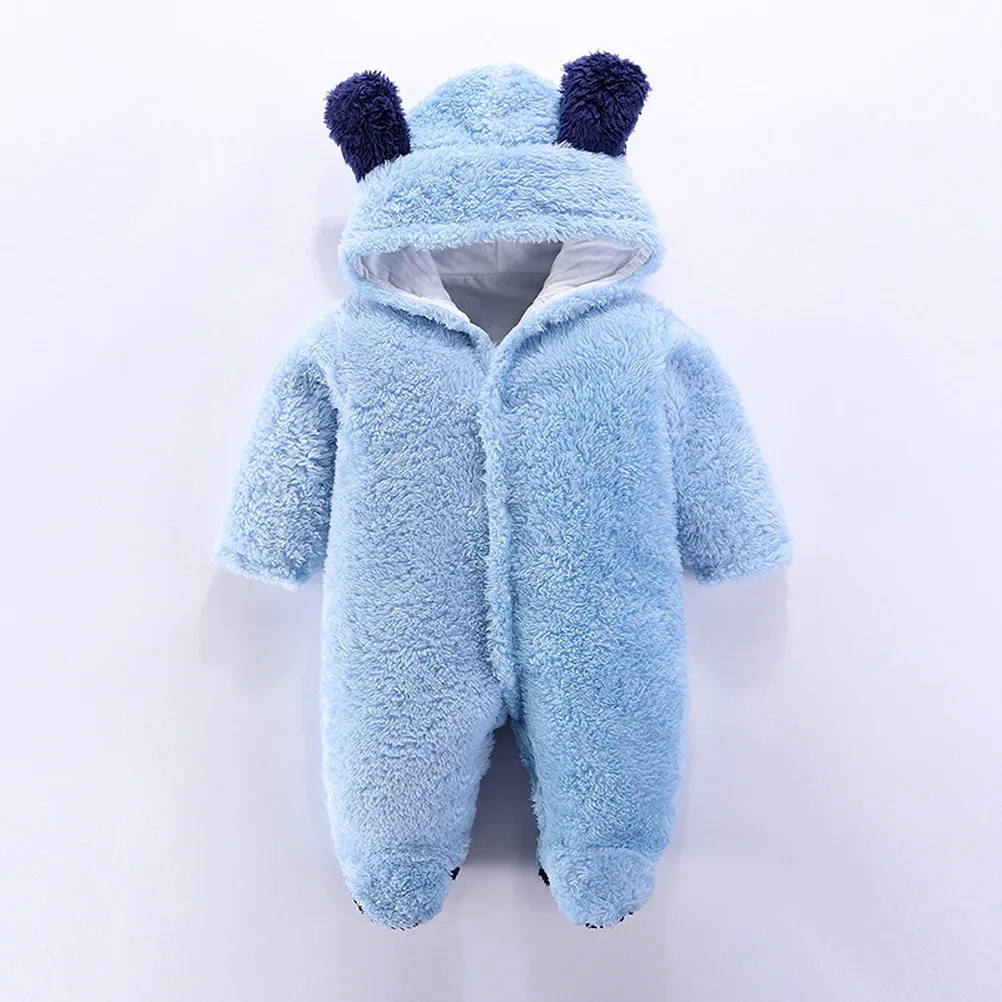 2020 Newborn Winter Baby Jumpsuit Girl Polyester Hooded Overalls For Infant Unisex Boy Rompers 3M 6M Kids Clothes | Детская одежда и