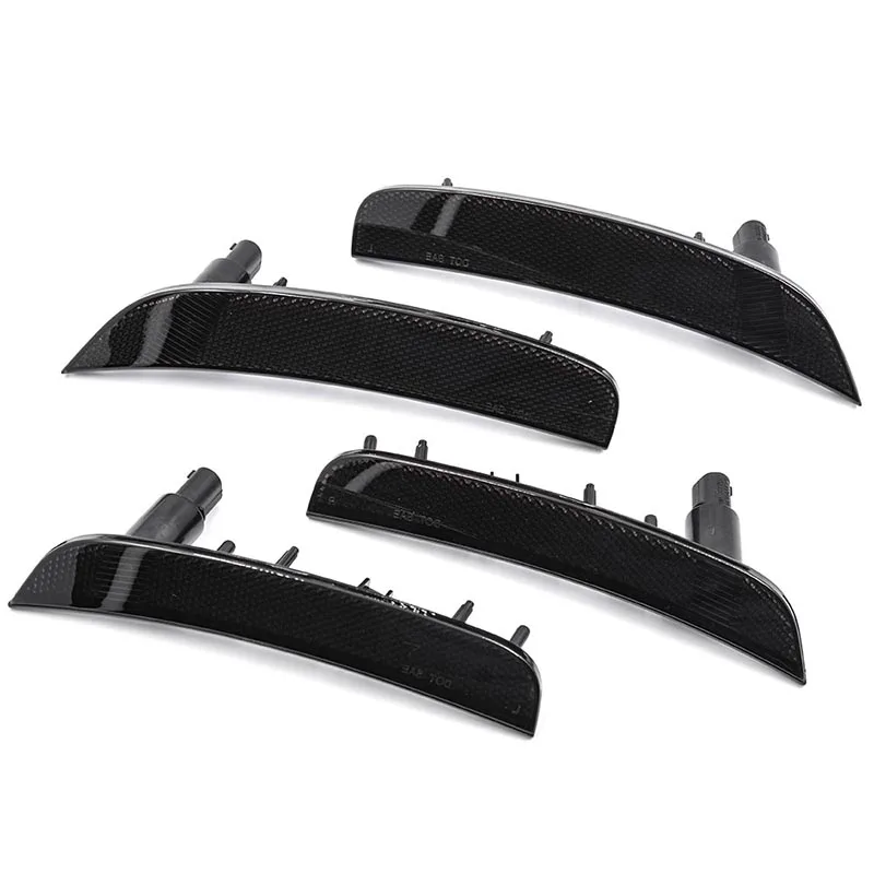 

Euro Style For Fiat 500 Abarth Turbo 2012-2020 4PCs Smoked F&R Bumper OEM Fender Side Marker Lights Housings w/ Bulbs