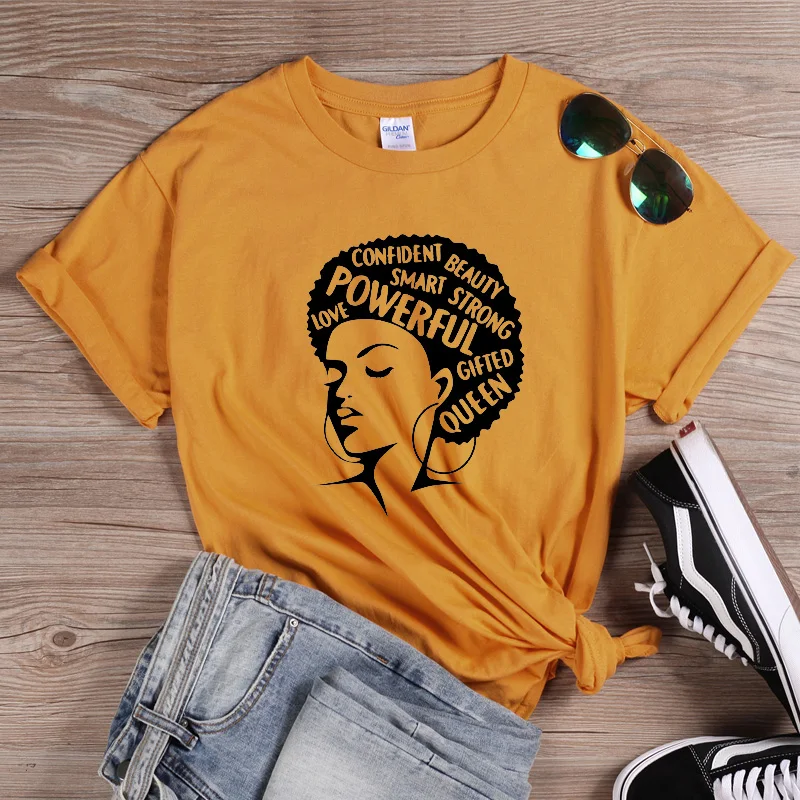 ONSEME Afro Lady Graphic футболки Женская Феминистская футболка Девушка сила королева лето черный розовый Женская футболка Эстетическая одежда Q-882