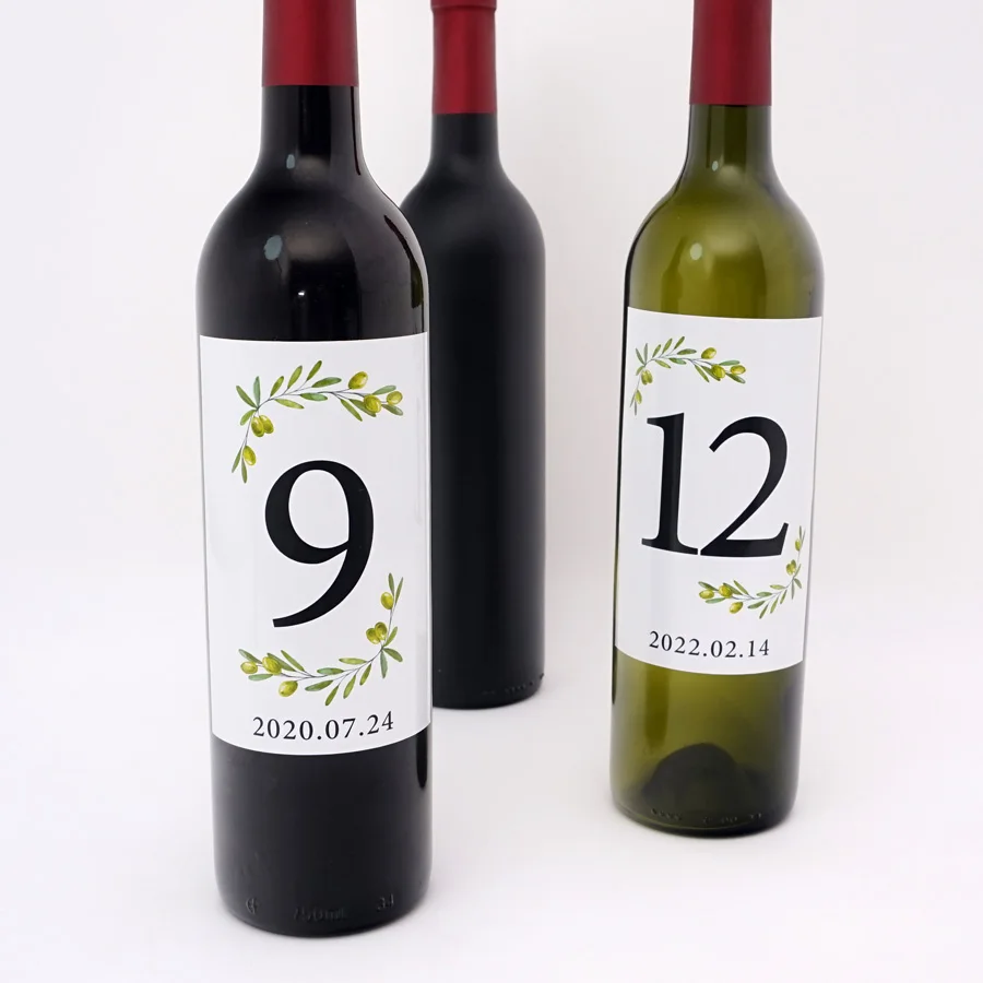 Персонализированная наклейка на винную бутылку с номером день рождения