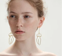 classic design feeling body earrings eardrop of female personality contracted wind ins long earrings