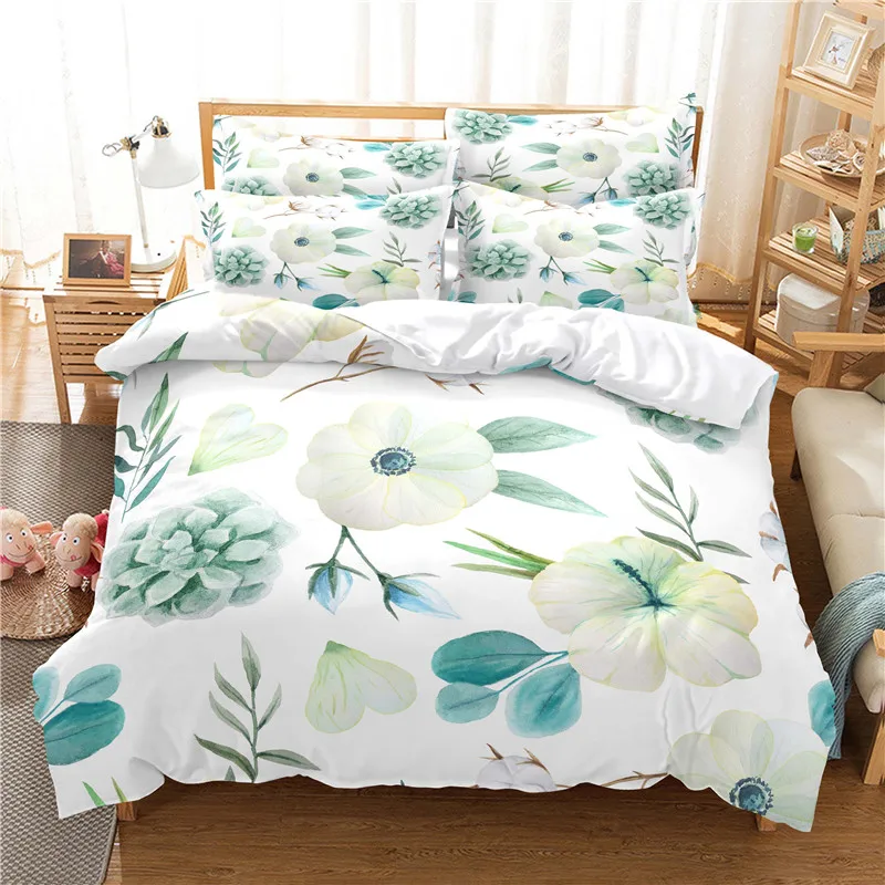 

Beautiful Flower Bedding Set Duvet Cover Set 3d Bedding Digital Printing Bed Linen Queen Size Bedding Set Fashion Design