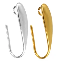 20pcsset stainless steel simple ear hook earring diy jewelry findings making accessories goldsteel color
