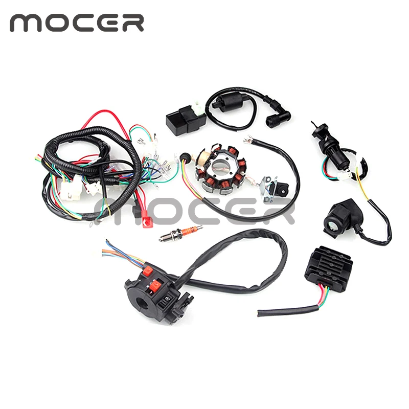 Полный комплект электропроводки подходит для велосипеда грязи ATV QUAD 50 70 90 110CC с