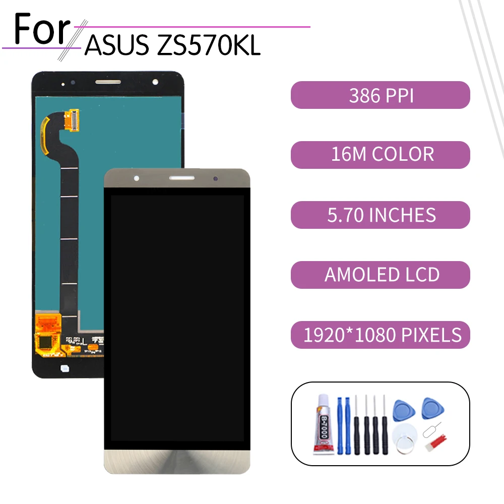 Оригинальный дизайн для Asus Zenfone3 Deluxe ZS570KL ЖК-дисплей кодирующий преобразователь