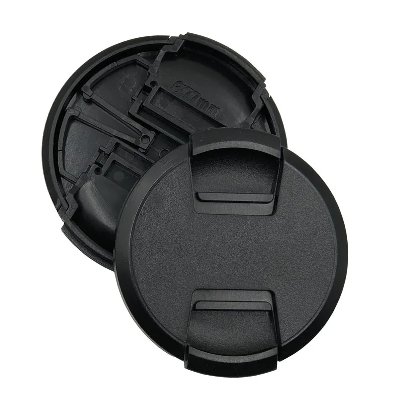 High-quality 40.5 49 52 55 58 62 67 72 77 82mm center pinch Snap-on cap cover for all camera Lens