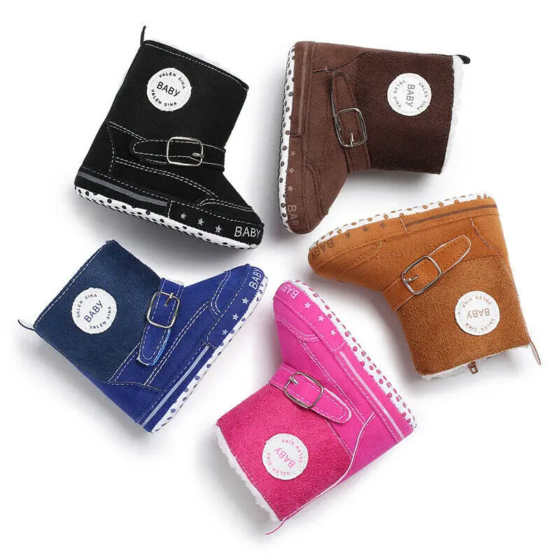 Ботинки с мягкой подошвой для новорожденных милые меховые ботинки маленьких