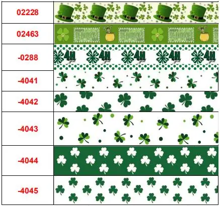 

Saint Patrick's Day GrosgrainRibbon Cartoons Printed Ribbon For Crafts Decoration Bow 50Yards/roll