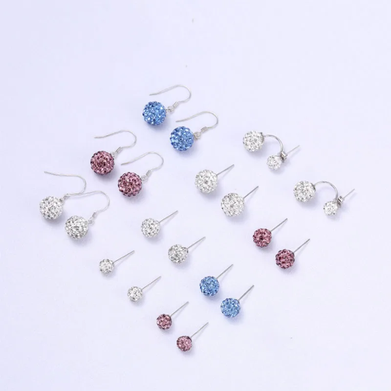 Модные ювелирные изделия AAA Цирконий шарик Шамбала полные стразы Висячие серьги