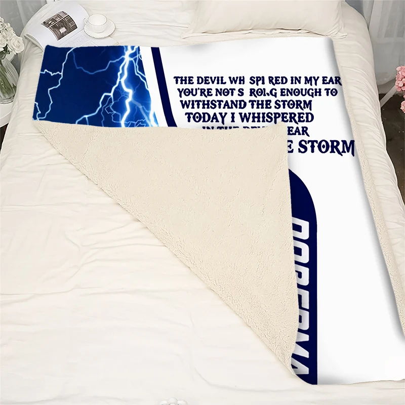 

CLOOCL Animal I Am A Storm Doberman Dog Blankets 3D Print Double Layer Sherpa Blanket on Bed Home Textiles Dreamlike Style