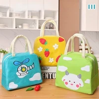 cartoon animal airplane strawberry lunch bag tote thermal food bag women kids lunchbox picnic supplies insulated cooler bags