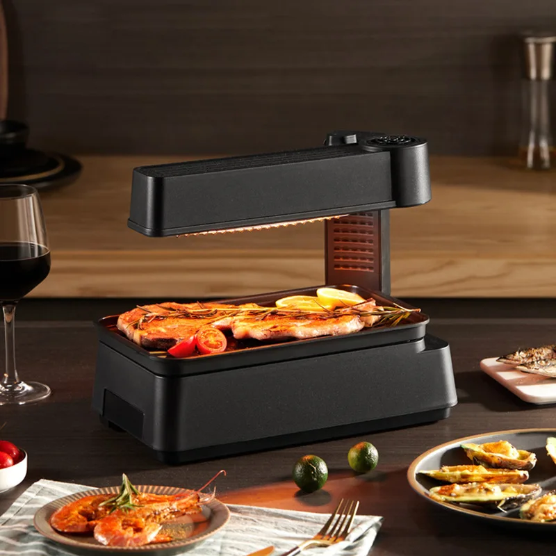 Электрический гриль для барбекю Delan домашняя Бездымная машина неприлипающие