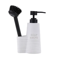 2 in 1 kitchen soap dispenser with cleaning brush and brush holder for kitchen sink countertop liquid soap dispenser bottle
