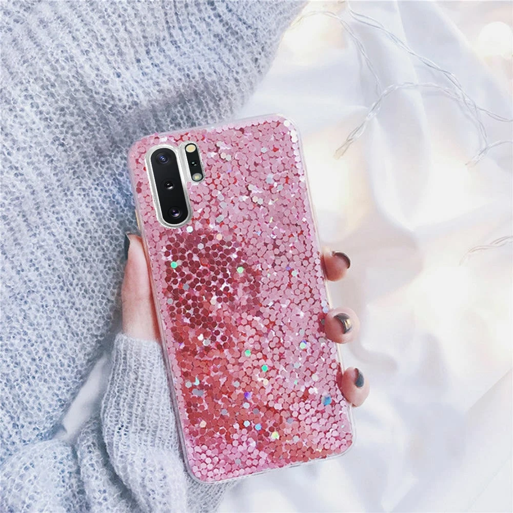 LAPOPNUT Luxury Bling Glitter Sparkle Phone Case for Samsung Galaxy A71 A51 J5 J3 A5 A3 2017 Soft Silicone Bumper Coque Cover |