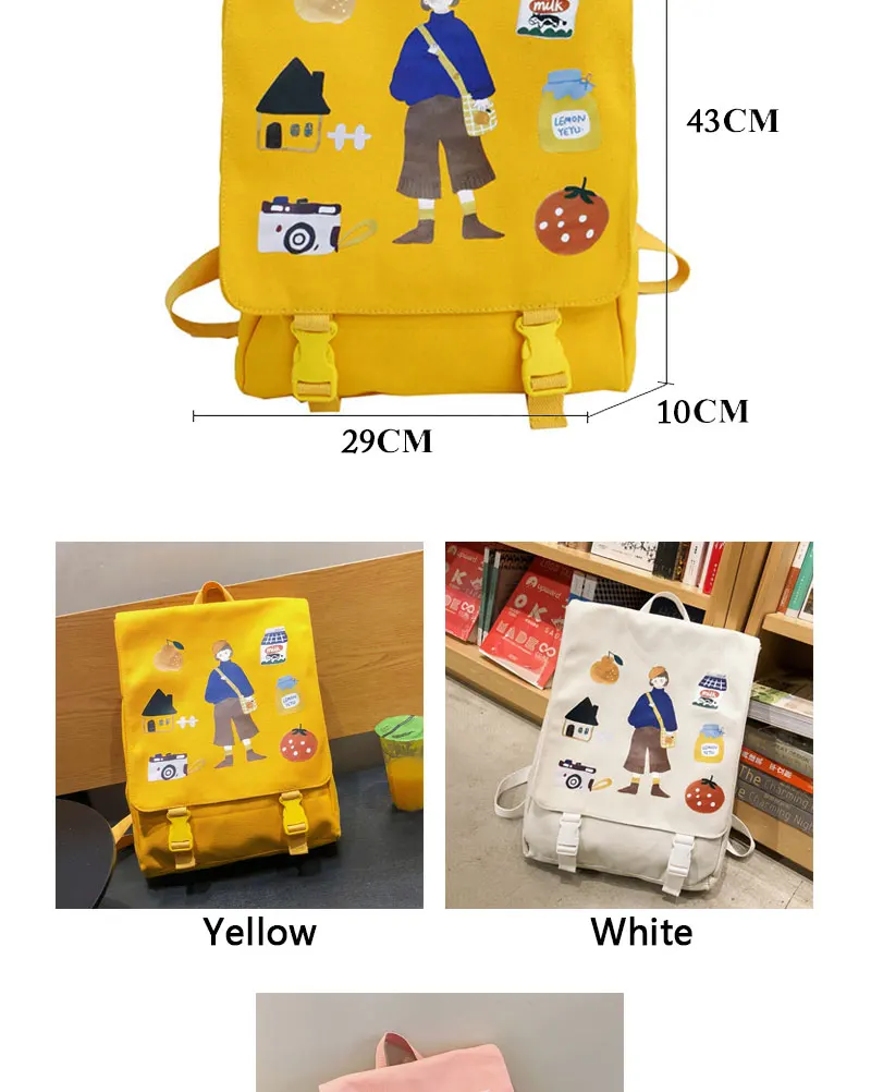 Женский холщовый школьный рюкзак для подростков Mochilas Bookbag модный школьный рюкзак для девочек черная школьная сумка
