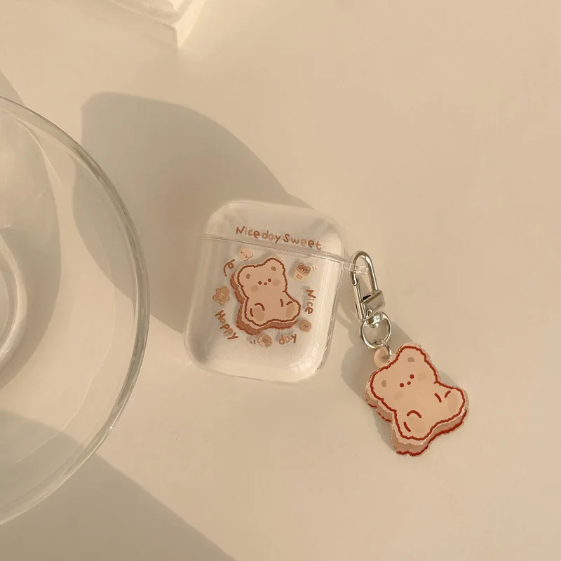 Чехол-накладка для беспроводного bluetooth-наушников airpods 1 2 Pro прозрачный |