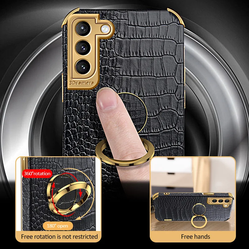 

Leather Phone Case For Samsung S20 Ultra S21 Ultra Plus Note 20 Ultra A12 A32 A42 A52 A72 Luxury Back Texture Case For S20 FE