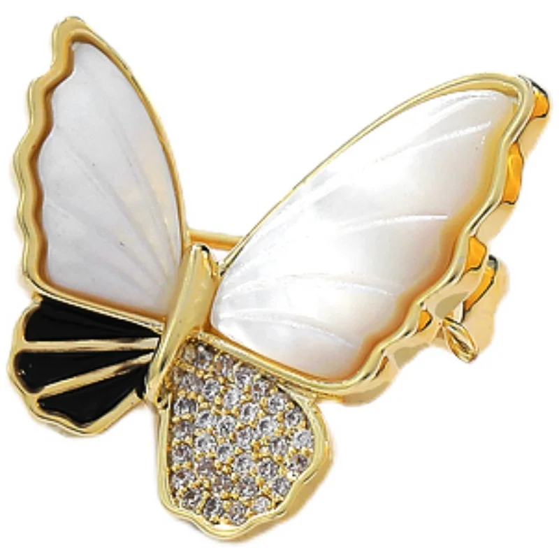 

Butterfly Brooch female Korean fashion luxury natural shell Brooch suit coat versatile high-end accessories