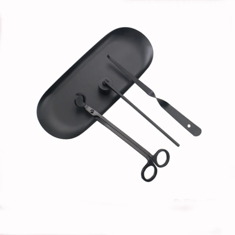 

Stainless Cutter Snuffer Set Lovers Gift Tool Hook ClipperSteel Candle Wick Trimmer Oil Lamp Trim Scissor