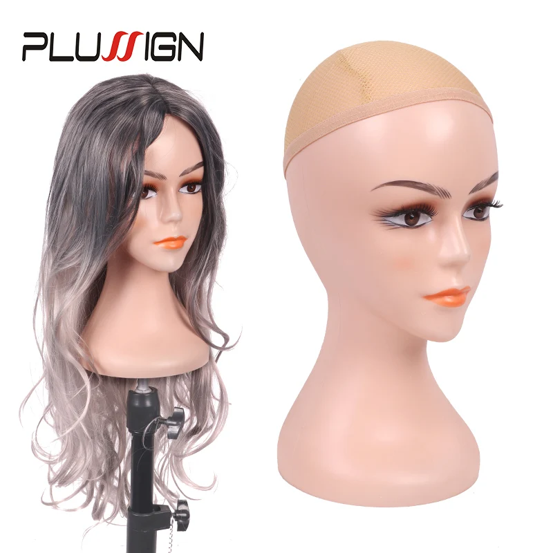 Makeup Mannequin Head Wigs Mask Hat Display Doll Head Beige White 22 Inch Female Realistic Mannequin Head For Wigs Hat Glasses