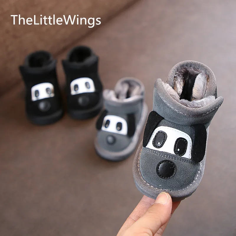 Новинка 2018 года зимние хлопковые ботинки для маленьких девочек Теплые мальчиков