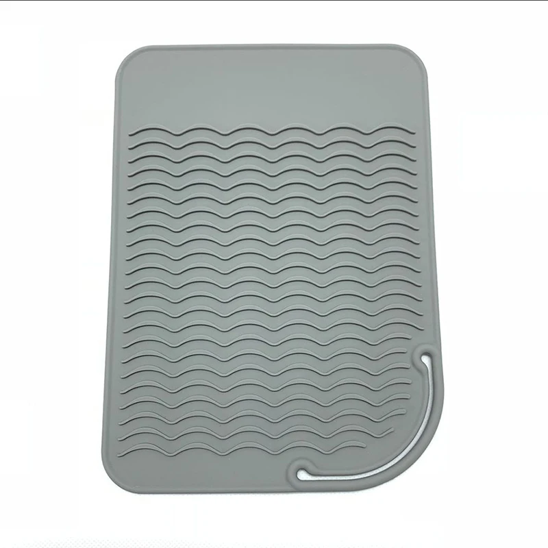 

Multi-function Non-slip Flat Silicone Heat Resistant Mat For Curling Iron Hair Straightener Travel Hair Styling Tool