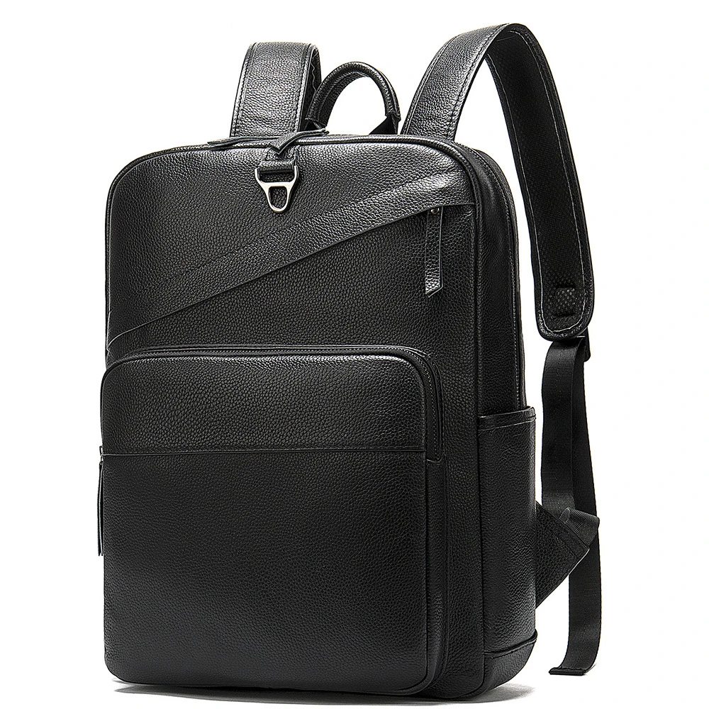 2019 New Brand 100% Genuine Leather Men Backpacks Real Natural Student Backpack Boy Luxury Business Laptop School Bag | Багаж и сумки