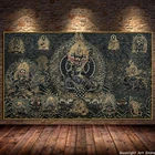 Картина тайманка Будда тибетская индийская китайская религия стильная Картина на холсте Искусство Настенная картина для комнаты домашний декор квадраты