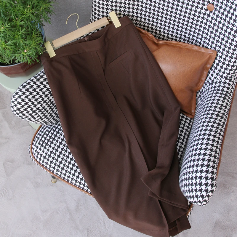 

2022 Female Women's New High-quality Bag Hip Skirt Elegant High Waist Office Business Wear Skirt Female