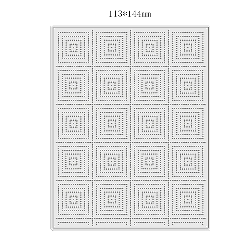 

New 2021 Nesting Spotty Square Panel DIY Craft Metal Cutting Dies for Scrapbooking and Card Making Background Embossing No Stamp