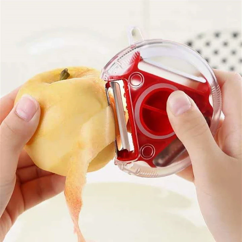 

3-in-1 Multifunction Rotary Hanging Round Potato Fruit Vegetable Peeler Cutter Kitchen accessories
