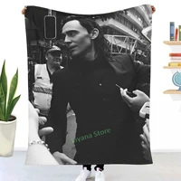 tom hiddleston blanket flannel printed actor portable soft throw blankets for bedding travel bedding throws