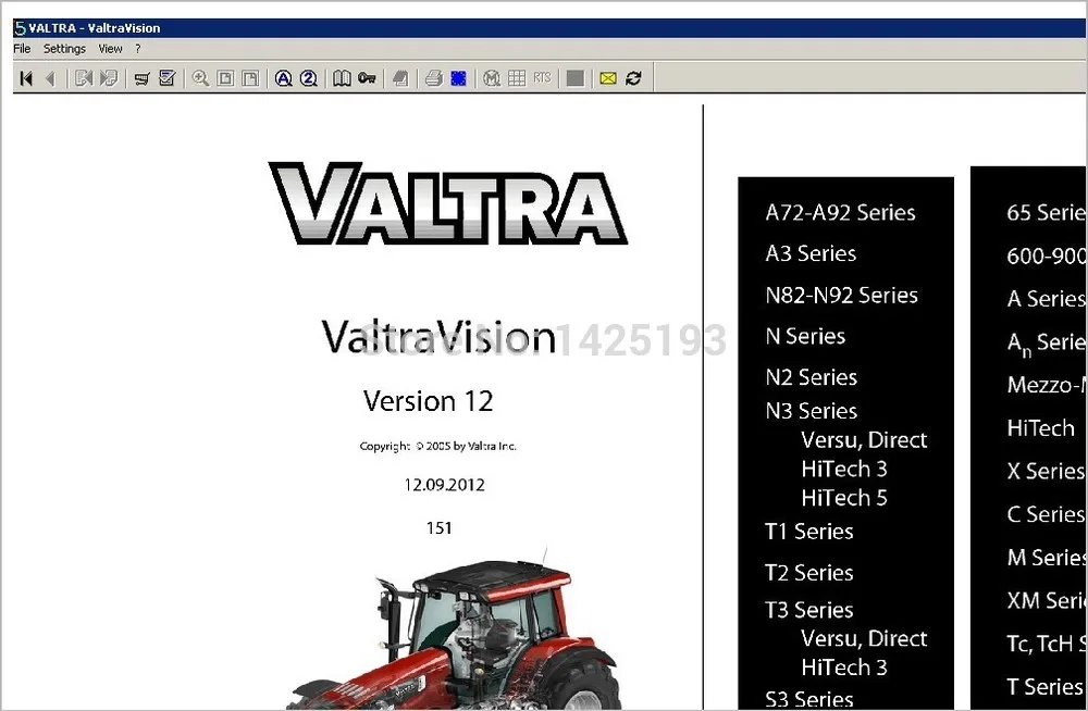 

Запасные части Valtra Vision Lexcom, Каталог 2013