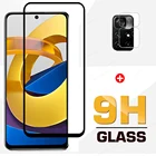2 в 1 Защитное стекло для экрана Xiaomi Poco M4 Pro 5G закаленное защитное стекло для объектива камеры для Poco M4Pro 5G защитное стекло