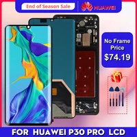 super amoled for huawei p30 pro lcd vog l04 vog l09 vog l29 vog tl00 lcd display touch screen digitizer replace p30 pro display
