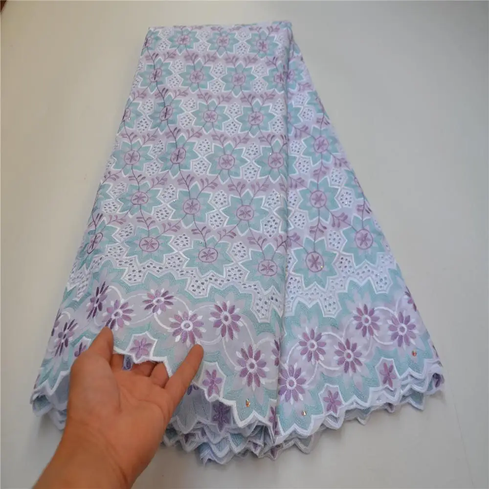 

African Swiss Voile Lace Fabric In Switzerland 2020 High Quality Nigerian Dry Cotton Lace Fabric For Wedding Dress