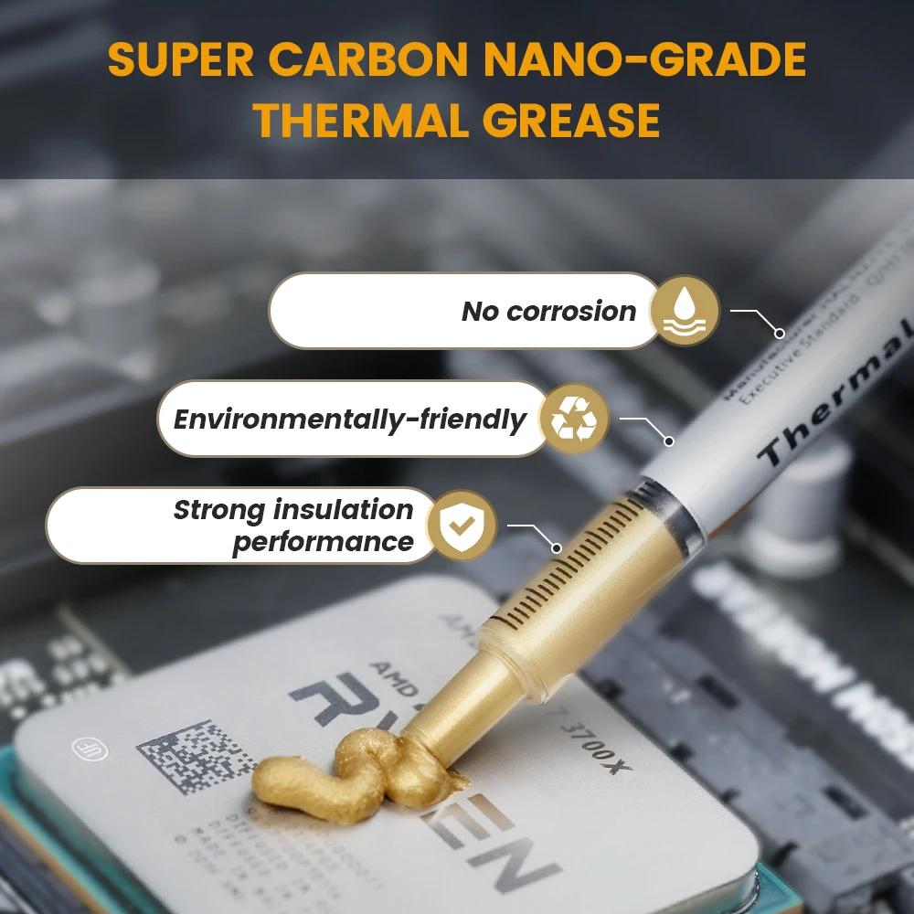 Термопаста AMPCOM силиконовая охлаждающая паста высокая теплопроводность для